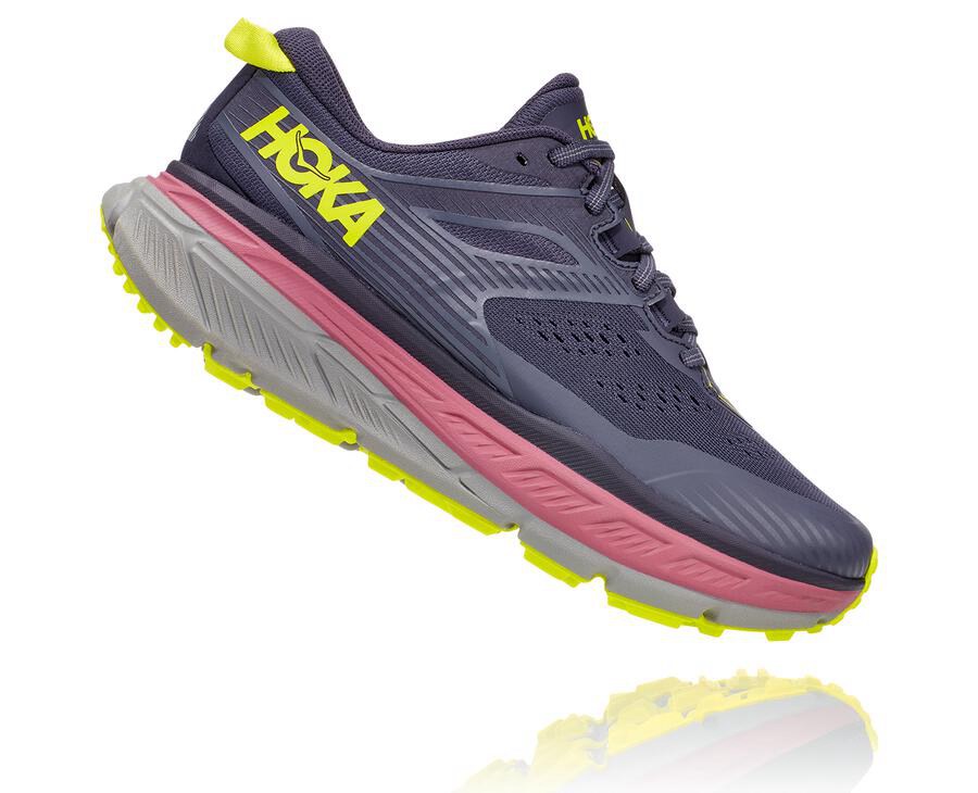 Trail Shoes Womens - Hoka One One Stinson Atr 6 - Navy - DOXNZIG-26